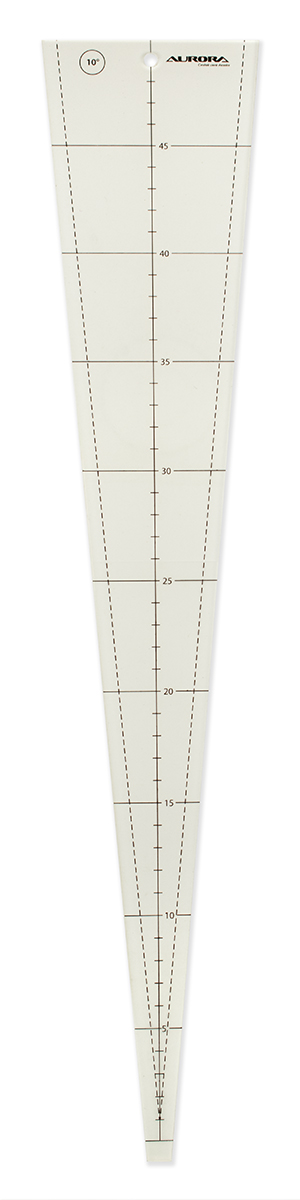 Aurora Линейка для пэчворка клиновидная 10 град.50см