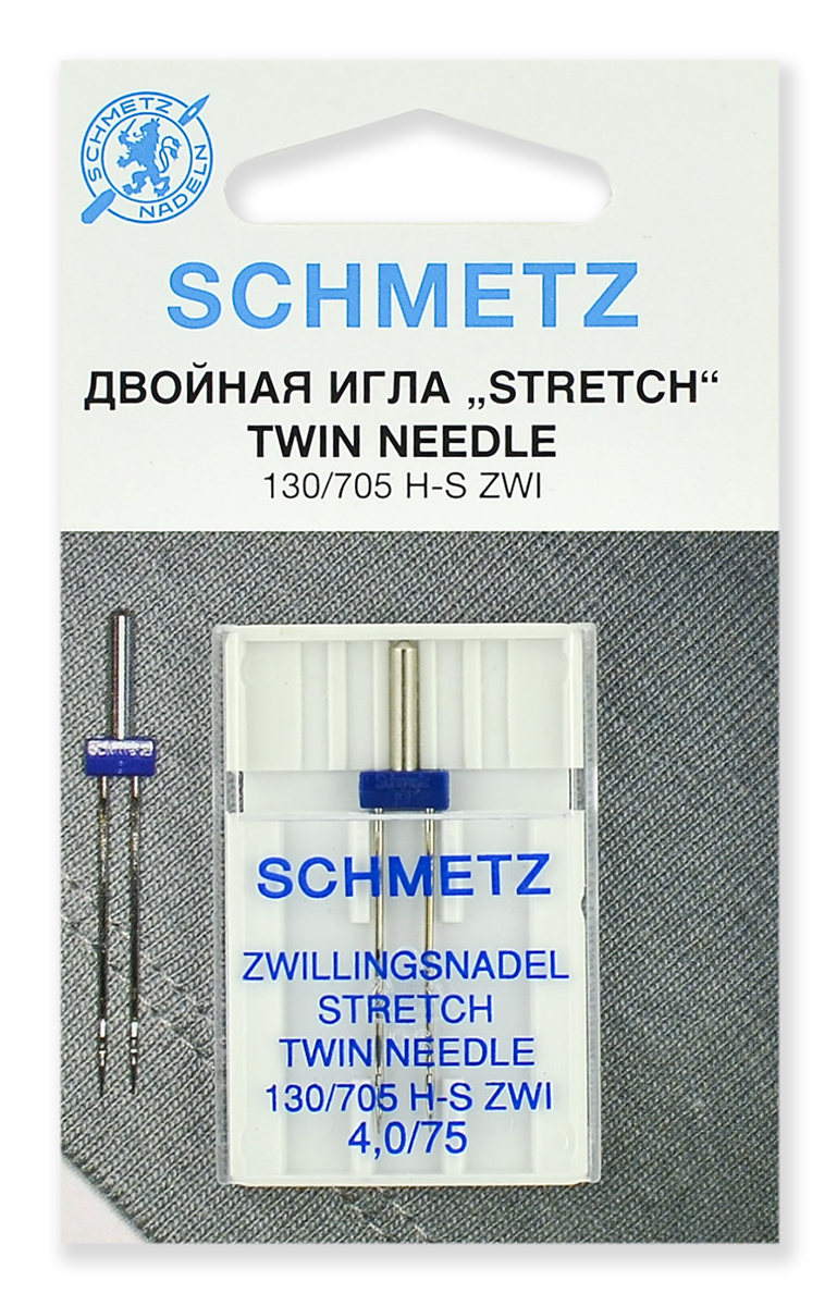 Schmetz Иглы стрейч двойные  130/705H-S ZWI №75/4,0 1шт