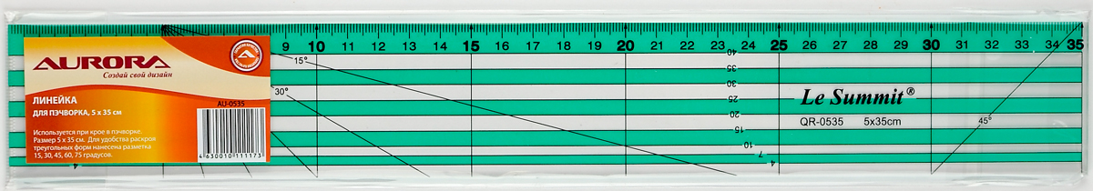 Aurora Линейка для пэчворка 5*35см