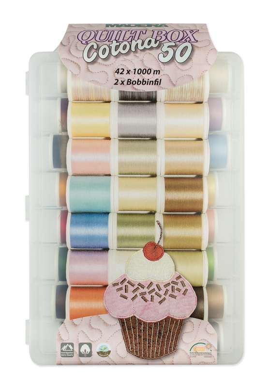 Madeira Набор Cotona №50 (42 Cotona*1000м, 2 Bobbinfil*1000м)