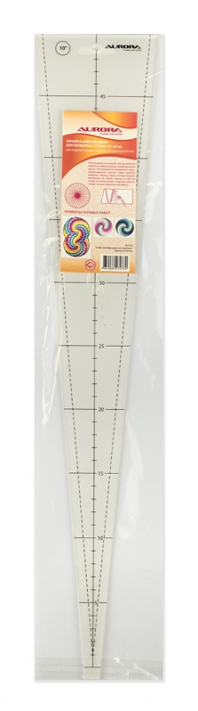 Aurora Линейка для пэчворка клиновидная 10 град.50см