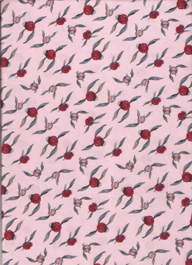 Хлопок для пэчворка Пионы 50*110 см Ткань