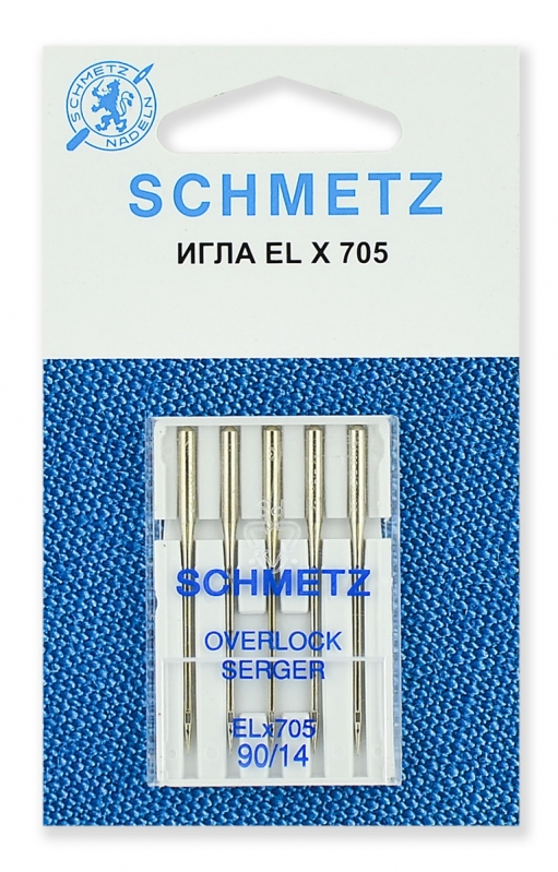Schmetz Иглы для плоскошовных машин ELx705CF №90 5 шт. 