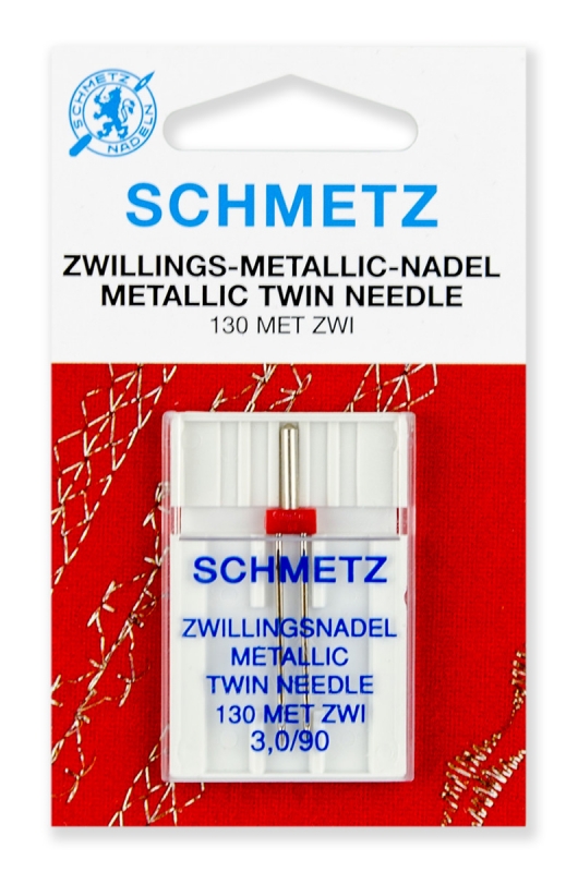 Schmetz Иглы для метал.нитей двойные 130 MET NE №90/3.0 1шт