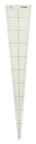 Aurora Линейка для пэчворка клиновидная 10 град.50см