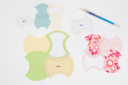 Aurora Шаблон для пэчворка "Яблочный огрызок" 8см