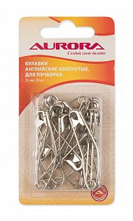 Aurora Булавки английские изогнутые, 50 мм