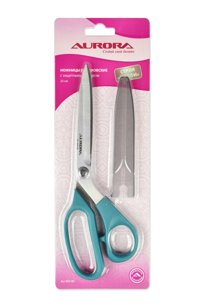 Aurora Ножницы портновские Aurora с защитным колпачком, серия Profi