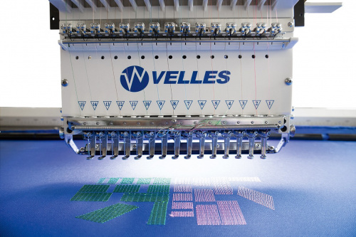 Промышленная автоматическая вышивальная машина VELLES VE 23CW-TS2L с пяльцами и бордюрной рамой