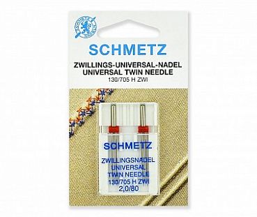 Schmetz Иглы стандартные двойные  130/705H ZWI №80/2,0 2шт