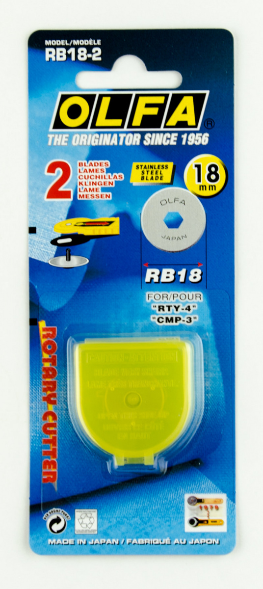 OLFA Лезвие круговое 18*0,3мм (2 шт) для RTY-4, CMP-3