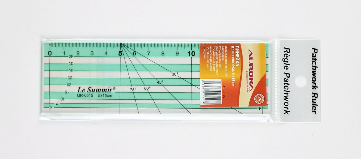 Aurora Лннейка для пэчворка 5x15см