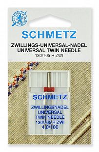 Schmetz Иглы стандартные двойные  130/705H №100/4,0 1шт