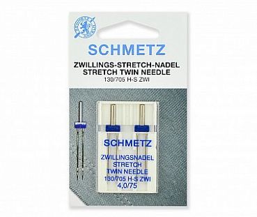 Schmetz Иглы стрейч двойные130/705 №75/4.0 2шт