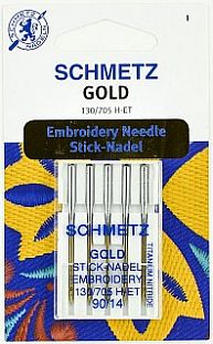 Schmetz Иглы для вышивки 130/705H-ET Gold №90 5шт