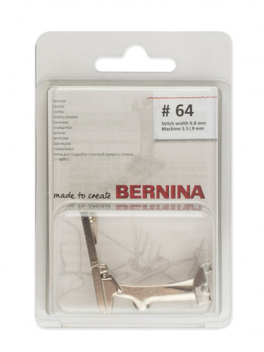  Bernina Лапка для шв. маш. №64  узкий подруб.прямостроч. 4 мм