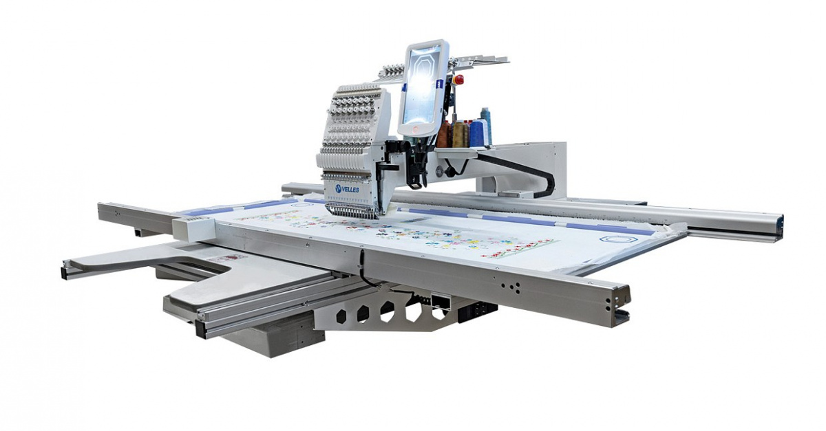 Промышленная автоматическая вышивальная машина VELLES VE 23CW-XXL поле вышивки 1700 х 700 мм
