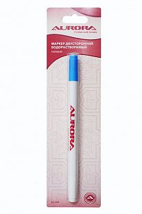 Aurura маркер двусторонний тонкий, синий+белый 