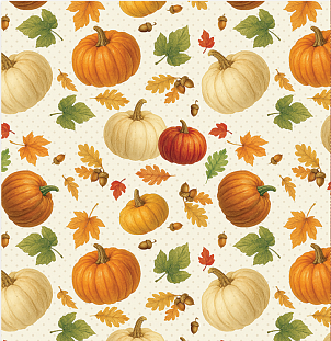 Хлопок для пэчворка Тыквенная ферма 10*110 см