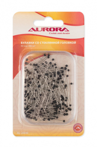 Aurora Булавки со стеклянной головкой, 40 мм
