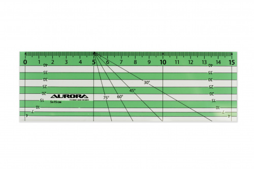 Aurora Лннейка для пэчворка 5x15см