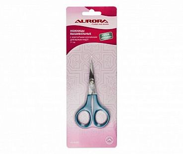 Aurora Ножницы вышивальные с изогнутыми кончиками для мелких работ, серия Profi