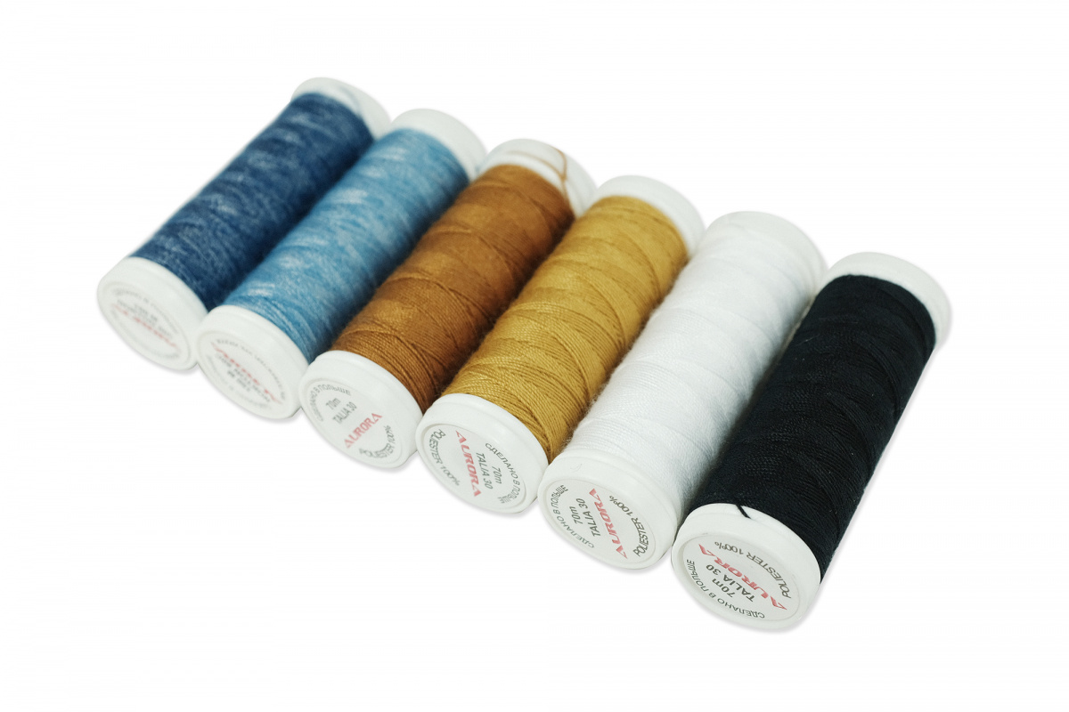 Aurora Набор ниток для отстрочки джинсовых и декоративных швов 150м