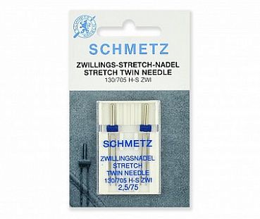 Schmetz Иглы стрейч двойные130/705 №75/2.5 2шт