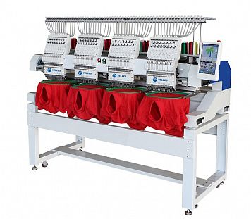 Промышленная четырёхголовочная вышивальная машина VE 1504C-TS2 FREESTYLE поле вышивки 400 x 400 мм