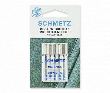 Schmetz Иглы микротекс(особо острые)130/705H-M №60-80