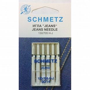 Schmetz Иглы для джинсы 130/705H-J №90 5шт Schmetz Иглы для джинсы 130/705H-J №90 5шт